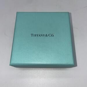 TIFFANY & CO empty Teal jewelry gift box 3.5”X3.5”x1” No Tiffany Card